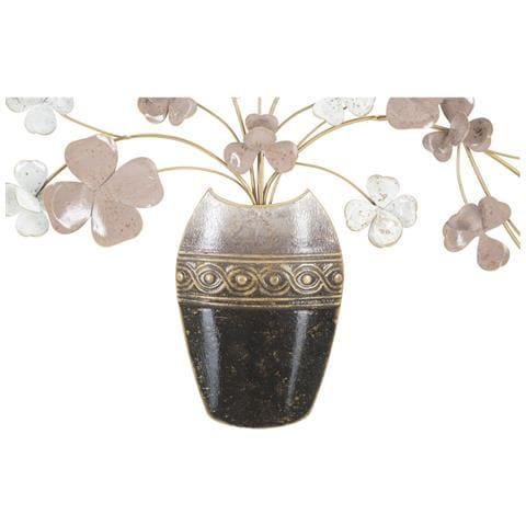 Decorazione In Metallo 3d Fiori 35-multicolore-metallo-87,5x6x46 Cm - Foto 2