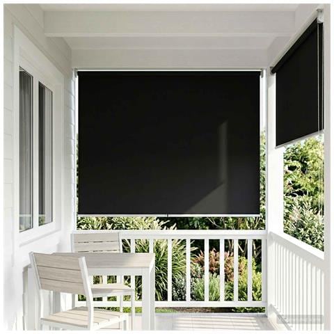 Voletta a rullo con protezione UV Nero 140 x 230 cm Poliestere - Foto 2