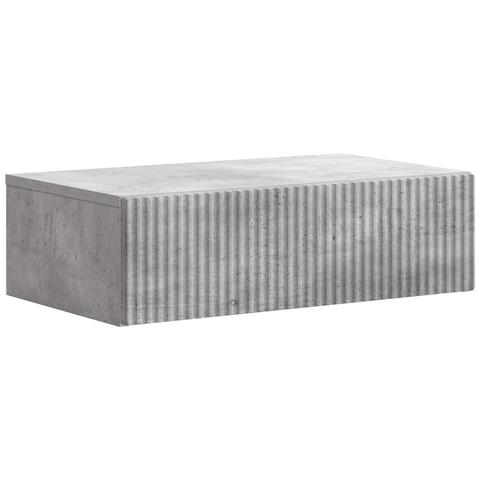 Tavolino da Parete Laterale Grigio Cemento 59 x 34,5 x 17 cm - Foto 1