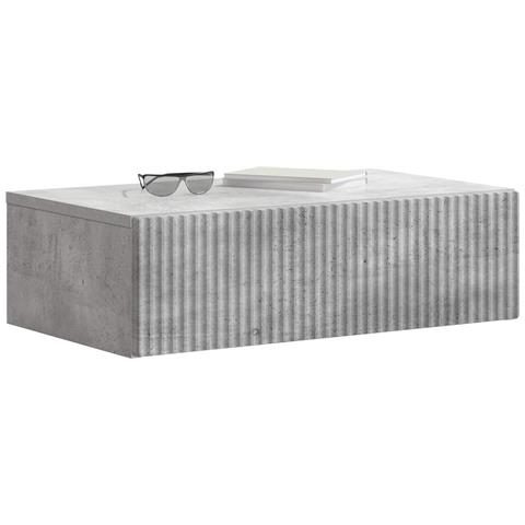 Tavolino da Parete Laterale Grigio Cemento 59 x 34,5 x 17 cm - Foto 2