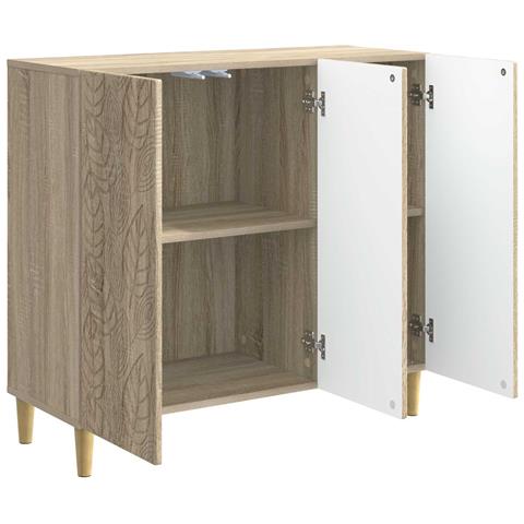 Credenza Rovere Sonoma 89 x 34,5 x 80 cm Legno ingegnerizzato - Foto 2