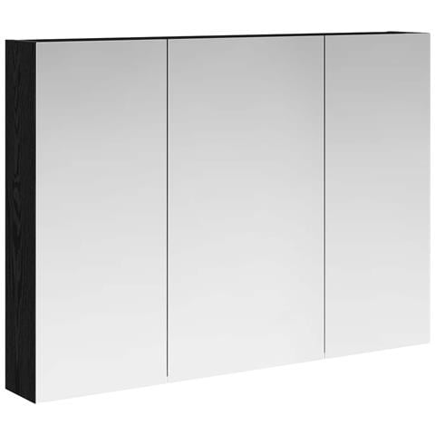 Mobiletto per specchio da bagno Rovere Nero 100 x 14,5 x 70 cm - Foto 1