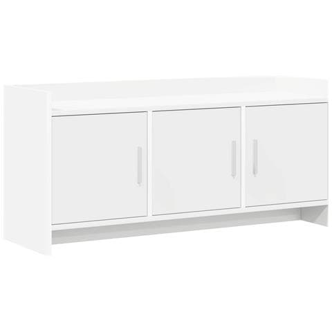 Mobile TV 102 x 33 x 47 cm Bianco Legno ingegnerizzato - Foto 1