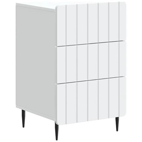 Armadio da Notte Bianco 43x 41 x 68 cm Legno ingegnerizzato - Foto 1