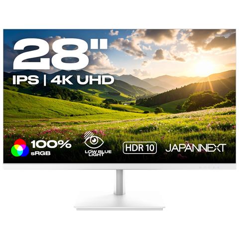 JN-IPS280UHD60F-PW Monitor PC 71,1 cm (28") 3840 x 2160 Pixel 4K Ultra HD LCD Bianco - Foto 1