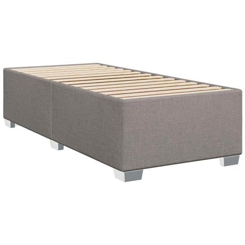 Letto box spring con materasso Tortora 90 x 190 cm Tessuto - Foto 10