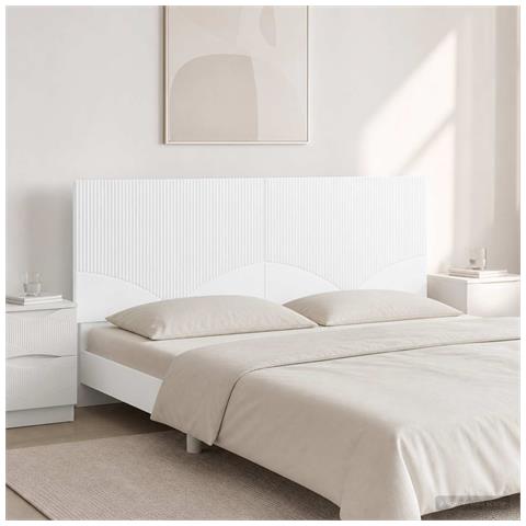 Testiera da Muro HOORN Bianco Lucido Legno ingegnerizzato - Foto 2