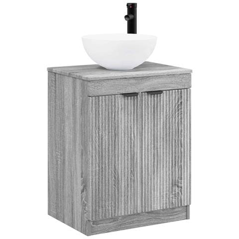 Set di mobili per il bagno Sonoma grigio Legno ingegnerizzato - Foto 1