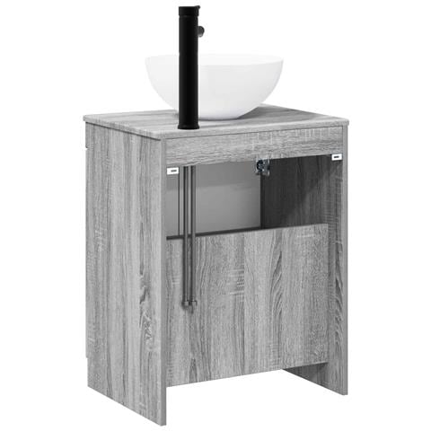Set di mobili per il bagno Sonoma grigio Legno ingegnerizzato - Foto 10