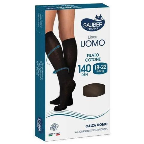 Calza Uomo Cotone 140 Denari Grande Nero - Foto 1
