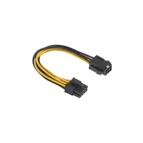AK-CB051, 6-pin PCIe, 8-pin ATX12V, 0,15m - Foto 1