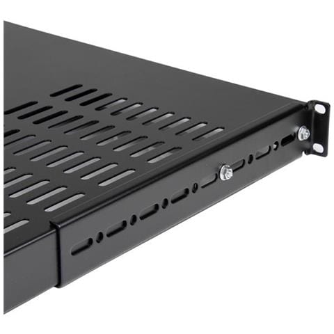 Ripiano per montaggio a rack regolabile con fessure 1U - Robusto ripiano per armadio server rack fisso - 113 kg - Foto 2