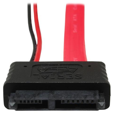 cavo sata alimentazione da 2pin maschio 5,25" (alim.) + sata 7pin l-form (dati) a 13pin slimline sata femmina (cddvd) , 5 - Foto 2