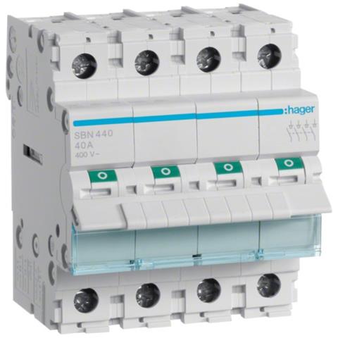 Sbn440 -interruttore Non Automatico 4 Poli 40a 4 Mod - Foto 2