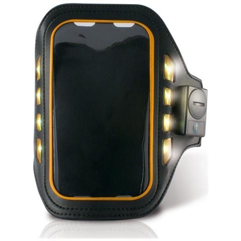 Braccialetto Sportivo Con Led 4"" Nero Neoprene - Foto 1