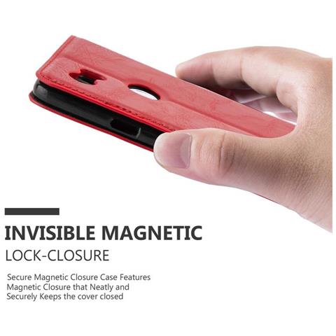 Cadorabo Custodia Compatibile Con Google Pixel 2 Xl In Rosso Mela - Coperchio Protettiva Con Chiusura Magnetica, Funzione Stand E Tasca Per Le Carte - Foto 5