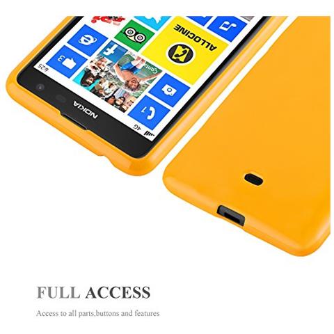 Custodia Compatibile Con Nokia Lumia 625 In Jelly Giallo - Coperchio Protettivo In Silicone Tpu Flessibile - Foto 2