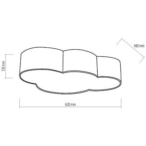 Lampada Da Soffitto Lampada Ragazze Ragazzi Led Lampada Da Soffitto E27 camera Wolke Fuers Baby 15 w Bianco Lampada Per Bambini - Foto 3