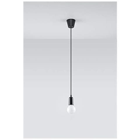 Sollux Sl. 0572 - Lampada A Sospensione Diego 1, Moderna Luce A Led Nera Per Soggiorno, Camera Da Letto, Corridoio, Ufficio, Attacco E27, Colore: Nero - Foto 2
