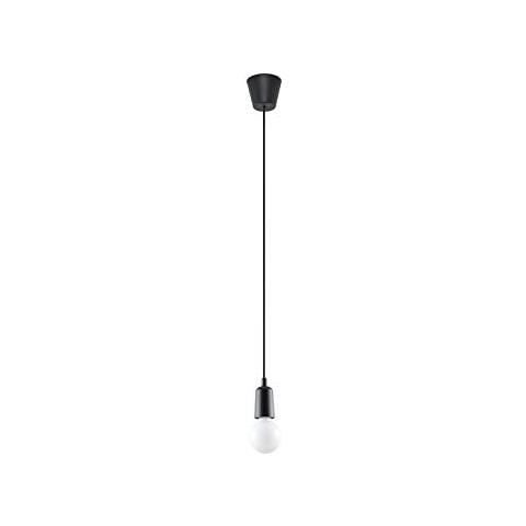 Sollux Sl. 0572 - Lampada A Sospensione Diego 1, Moderna Luce A Led Nera Per Soggiorno, Camera Da Letto, Corridoio, Ufficio, Attacco E27, Colore: Nero - Foto 1