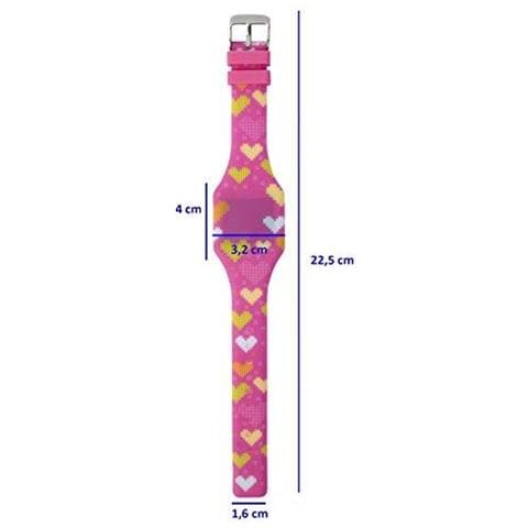 Digital Led Per Le Ragazze Ragazzi Bambini. Morbido Silicone Orologio Da Polso Per Bambini E Adulti. Batteria Giapponese. Facile Da Leggere E Imparare Il Tempo. Ki10204 Cuori - Foto 2