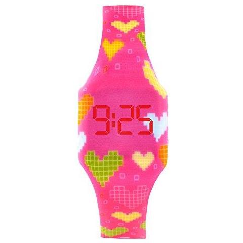 Digital Led Per Le Ragazze Ragazzi Bambini. Morbido Silicone Orologio Da Polso Per Bambini E Adulti. Batteria Giapponese. Facile Da Leggere E Imparare Il Tempo. Ki10204 Cuori - Foto 1