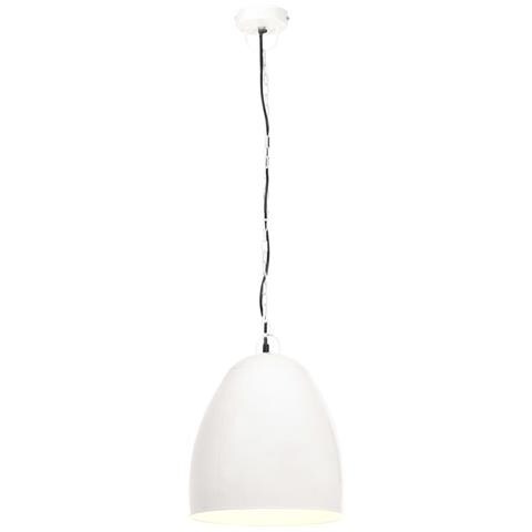 Lampada A Sospensione Industriale 25 W Bianca Rotonda 42 Cm E27 - Foto 2