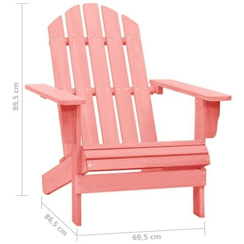 Sedia Giardino Adirondack in Legno Massello di Abete Rosa - Foto 2