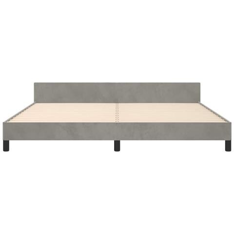 Giroletto senza Materasso Grigio Chiaro 200x200 cm Velluto - Foto 9