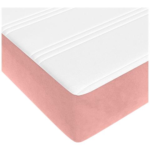 Materasso A Molle Insacchettate Rosa 160x200x20 Cm In Velluto - Foto 6