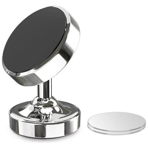 Porta Telefono Magnetico Per L'auto Rotazione A 360 Gradi Silver - Foto 1