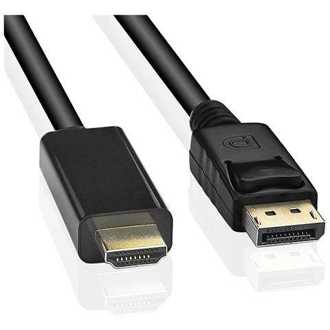 Cavo Video Desktop Monitor Displayport To Hdmi Dp Display Port 1,8m Nero - Foto 2