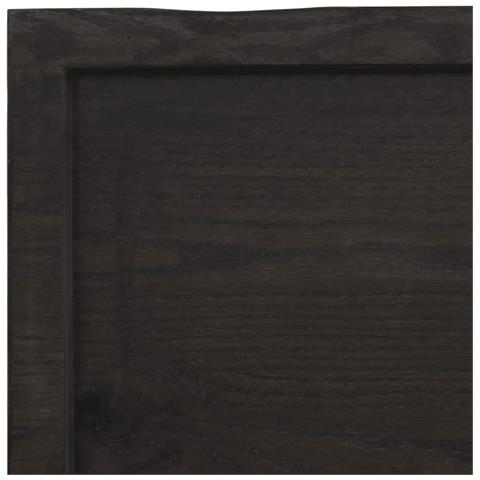Piano Bagno Marrone Scuro 100x50x (2-6) cm Legno Trattato - Foto 9