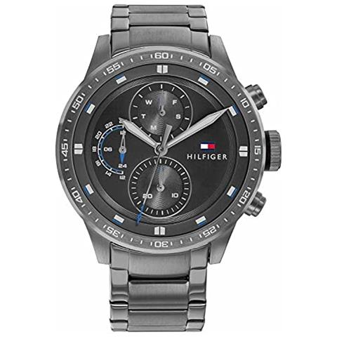 Orologio Analogico Multifunzione Al Quarzo Da Uomo Con Cinturino In Acciaio Inossidabile Color Canna Di Fucile - 1791806 - Foto 1