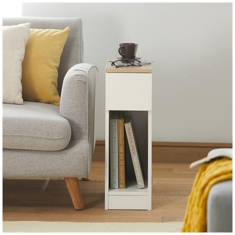 Set 2 Comodini 20x60x35 Cm Bianchi Fbt111-wnx2 - Foto 5