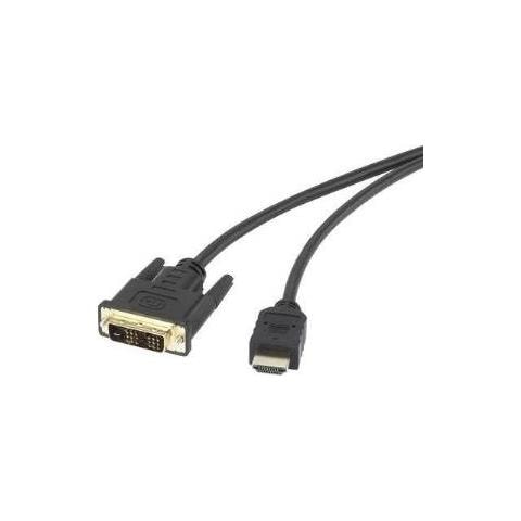 Cavo Adattatore - Single Link - Dvi-d Maschio A Hdmi Maschio - 18 M - Triplo Isolamento - Nero - Viti A Test - Foto 3