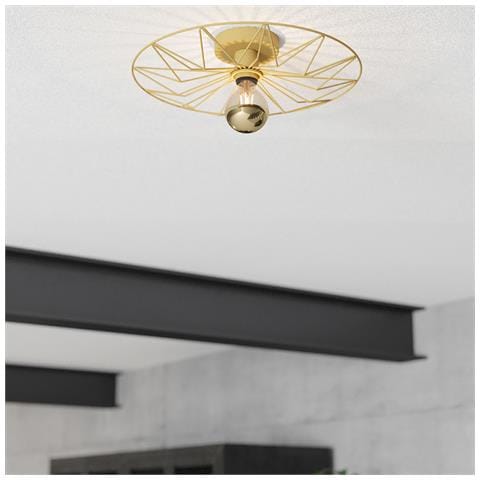 Applique Contemporanea Castanuelo 1 Luce Acciaio Oro - Foto 2