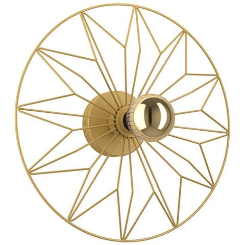 Applique Contemporanea Castanuelo 1 Luce Acciaio Oro - Foto 1