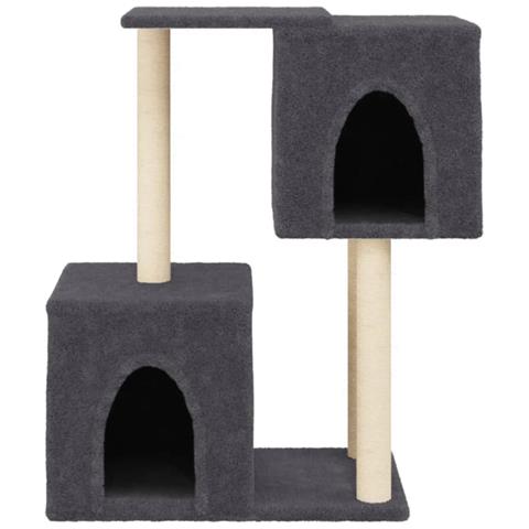 Albero Per Gatti Con Tiragraffi In Sisal Grigio Scuro 86 Cm - Foto 2