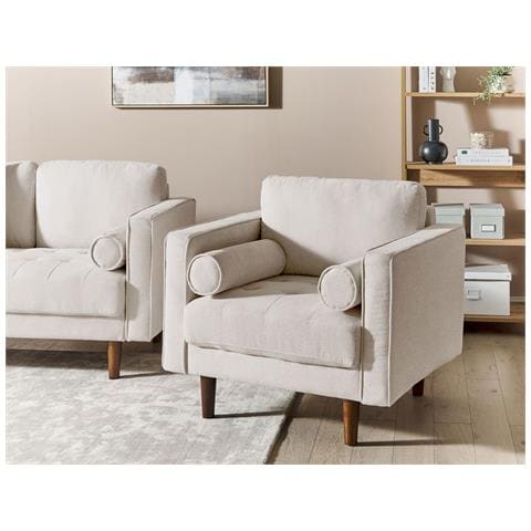 Poltrona Tessuto Beige Nurmo - Foto 1