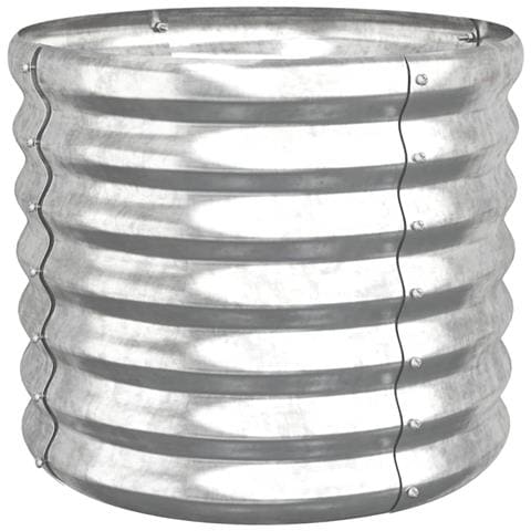 Vaso Giardino Acciaio Verniciato A Polvere 40x40x36 Cm Argento - Foto 2