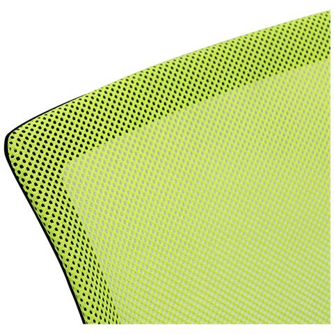 Sedia Poltrona Da Ufficio Con Altezza Regolabile Schienale Giallo Fluo E Base Cromata Urrax - Foto 7