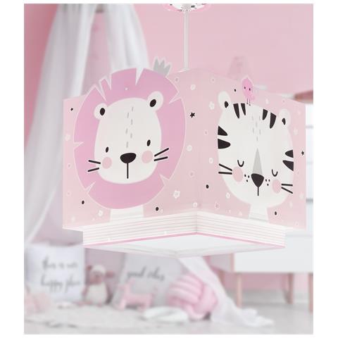 Lampada A Sospensione Per Bambini Baby Jungle Animali Jungla Rosa - Foto 1