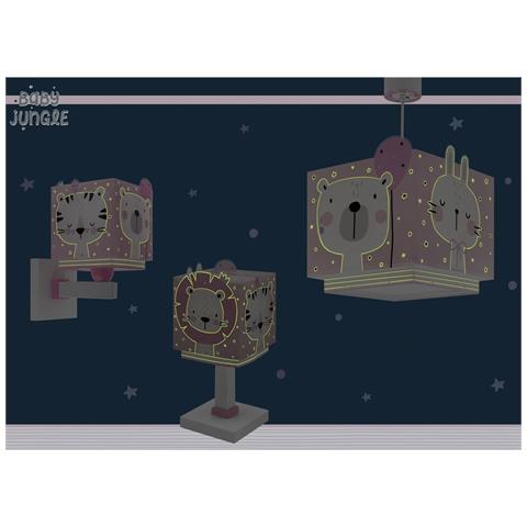 Lampada A Sospensione Per Bambini Baby Jungle Animali Jungla Rosa - Foto 8