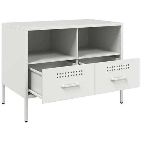 Mobile TV Bianco 68x39x50,5 cm in Acciaio - Foto 10