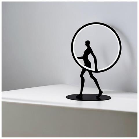 Lampada Led Luce Bianca Lume Da Tavolo Scrivania 9 W Scultura Corpo Umano Modern - Foto 1