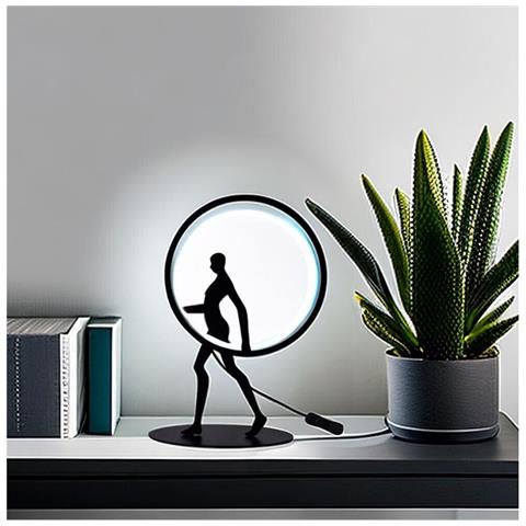 Lampada Led Luce Bianca Lume Da Tavolo Scrivania 9 W Scultura Corpo Umano Modern - Foto 2