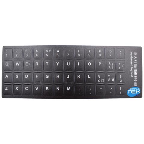 Adesivi Tastiera Ita Per Layout Italiano It Computer Portatili Neri Opachi - Foto 1
