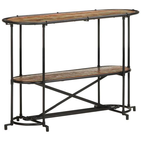 Tavolo Consolle 110x42x76 Cm In Legno Massello Di Recupero - Foto 2