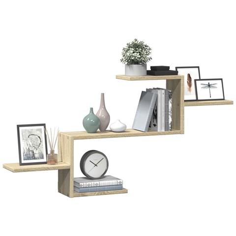 Scaffale A Parete Rovere Sonoma 104x15x49 Cm In Truciolato - Foto 3